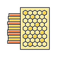 ilustração em vetor ícone de cor de apicultura de fundação de cera pura