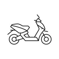 ilustração vetorial de ícone de linha de transporte de scooter vetor
