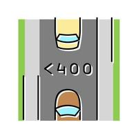 ilustração vetorial de ícone de cor de estrada de baixo tráfego vetor