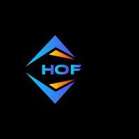 hof design de logotipo de tecnologia abstrata em fundo preto. hof conceito criativo do logotipo da carta inicial. vetor