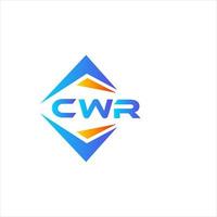 design de logotipo de tecnologia abstrata cwr em fundo branco. conceito de logotipo de carta de iniciais criativas cwr. vetor