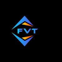 design de logotipo de tecnologia abstrata fvt em fundo preto. fvt conceito criativo do logotipo da carta inicial. vetor