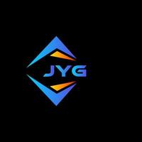 design de logotipo de tecnologia abstrata jyg em fundo preto. conceito criativo do logotipo da carta inicial jyg. vetor