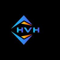 design de logotipo de tecnologia abstrata hvh em fundo preto. hvh conceito criativo do logotipo da carta inicial. vetor