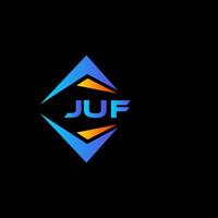 juf design de logotipo de tecnologia abstrata em fundo preto. juf conceito criativo do logotipo da letra inicial. vetor