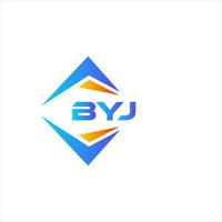 design de logotipo de tecnologia abstrata byj em fundo branco. byj conceito criativo do logotipo da carta inicial. vetor