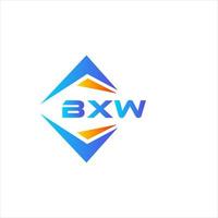 design de logotipo de tecnologia abstrata bxw em fundo branco. bxw conceito criativo do logotipo da carta inicial. vetor