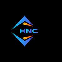 design de logotipo de tecnologia abstrata hnc em fundo preto. hnc conceito criativo do logotipo da carta inicial. vetor