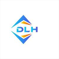 dlh design de logotipo de tecnologia abstrata em fundo branco. dlh conceito de logotipo de carta de iniciais criativas. vetor