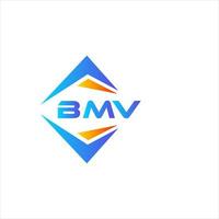 bmv design de logotipo de tecnologia abstrata em fundo branco. conceito de logotipo de carta de iniciais criativas bmv. vetor