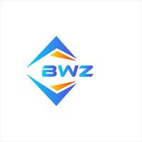 design de logotipo de tecnologia abstrata bwz em fundo branco. conceito de logotipo de carta de iniciais criativas bwz. vetor