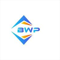 design de logotipo de tecnologia abstrata bwp em fundo branco. conceito de logotipo de carta de iniciais criativas bwp. vetor