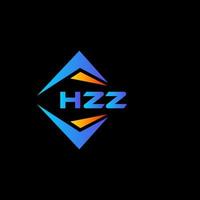 design de logotipo de tecnologia abstrata hzz em fundo preto. hzz conceito criativo do logotipo da carta inicial. vetor