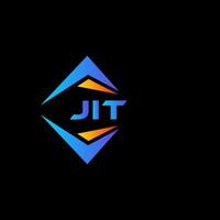 jit design de logotipo de tecnologia abstrata em fundo preto. conceito de logotipo de carta de iniciais criativas jit. vetor