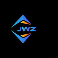 design de logotipo de tecnologia abstrata jwz em fundo preto. jwz conceito criativo do logotipo da carta inicial. vetor