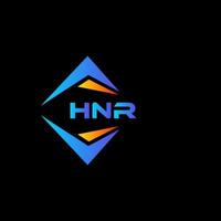 design de logotipo de tecnologia abstrata hnr em fundo preto. hnr conceito criativo do logotipo da carta inicial. vetor