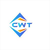 design de logotipo de tecnologia abstrata cwt em fundo branco. conceito de logotipo de carta de iniciais criativas cwt. vetor