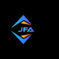 jfa design de logotipo de tecnologia abstrata em fundo preto. conceito de logotipo de letra de iniciais criativas jfa. vetor