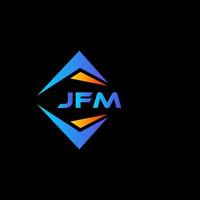 design de logotipo de tecnologia abstrata jfm em fundo preto. jfm conceito criativo do logotipo da carta inicial. vetor