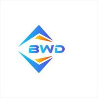 design de logotipo de tecnologia abstrata bwd em fundo branco. conceito de logotipo de carta de iniciais criativas bwd. vetor