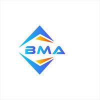 bma design de logotipo de tecnologia abstrata em fundo branco. conceito de logotipo de letra de iniciais criativas bma. vetor