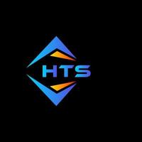 design de logotipo de tecnologia abstrata hts em fundo preto. hts conceito de logotipo de carta de iniciais criativas. vetor