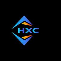 design de logotipo de tecnologia abstrata hxc em fundo preto. conceito de logotipo de letra de iniciais criativas hxc. vetor