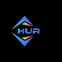 hur design de logotipo de tecnologia abstrata em fundo preto. hur conceito criativo do logotipo da carta inicial. vetor