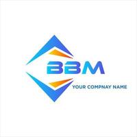 design de logotipo de tecnologia abstrata bbm em fundo branco. conceito de logotipo de carta de iniciais criativas bbm. vetor