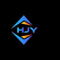 design de logotipo de tecnologia abstrata hjy em fundo preto. hjy conceito criativo do logotipo da carta inicial. vetor