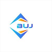 buj design de logotipo de tecnologia abstrata em fundo branco. conceito de logotipo de carta de iniciais criativas buj. vetor