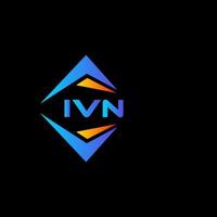 design de logotipo de tecnologia abstrata ivn em fundo branco. ivn conceito de logotipo de carta de iniciais criativas. vetor