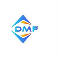 dmf design de logotipo de tecnologia abstrata em fundo branco. conceito de logotipo de letra de iniciais criativas dmf. vetor