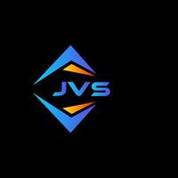 jvs design de logotipo de tecnologia abstrata em fundo preto. jvs conceito de logotipo de carta de iniciais criativas. vetor