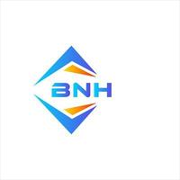 design de logotipo de tecnologia abstrata bnh em fundo branco. conceito de logotipo de carta de iniciais criativas bnh. vetor