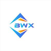 design de logotipo de tecnologia abstrata bwx em fundo branco. conceito de logotipo de carta de iniciais criativas bwx. vetor