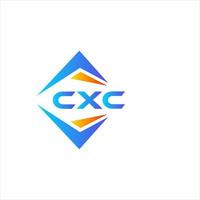 design de logotipo de tecnologia abstrata cxc em fundo branco. conceito criativo do logotipo da carta inicial cxc. vetor