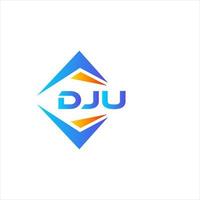 dju design de logotipo de tecnologia abstrata em fundo branco. conceito criativo do logotipo da carta inicial dju. vetor