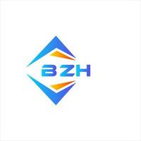 design de logotipo de tecnologia abstrata bzh em fundo branco. conceito de logotipo de carta de iniciais criativas bzh. vetor