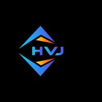 design de logotipo de tecnologia abstrata hvj em fundo preto. hvj conceito criativo do logotipo da carta inicial. vetor