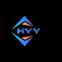 design de logotipo de tecnologia abstrata hyy em fundo preto. conceito de logotipo de carta de iniciais criativas hyy. vetor