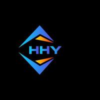 hhy design de logotipo de tecnologia abstrata em fundo preto. hhy conceito criativo do logotipo da carta inicial. vetor