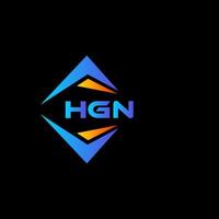 design de logotipo de tecnologia abstrata hgn em fundo preto. conceito de logotipo de letra de iniciais criativas hgn. vetor