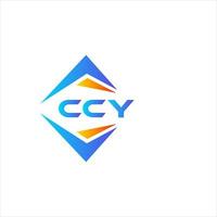 design de logotipo de tecnologia abstrata ccy em fundo branco. conceito de logotipo de carta de iniciais criativas ccy. vetor