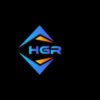 hgr design de logotipo de tecnologia abstrata em fundo preto. hgr conceito criativo do logotipo da carta inicial. vetor