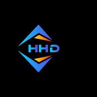 design de logotipo de tecnologia abstrata hhd em fundo preto. conceito de logotipo de letra de iniciais criativas hhd. vetor