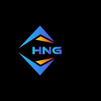 hng design de logotipo de tecnologia abstrata em fundo preto. hng conceito criativo do logotipo da carta inicial. vetor