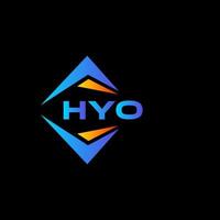 design de logotipo de tecnologia abstrata hyo em fundo preto. conceito de logotipo de letra de iniciais criativas hyo. vetor