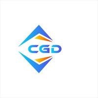 design de logotipo de tecnologia abstrata cgd em fundo branco. conceito de logotipo de carta de iniciais criativas cgd. vetor