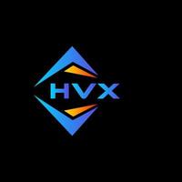 design de logotipo de tecnologia abstrata hvx em fundo preto. conceito de logotipo de letra de iniciais criativas hvx. vetor